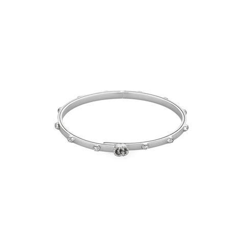 gucci gg 18k white gold diamond bracelet|gucci bracelets for men gold.